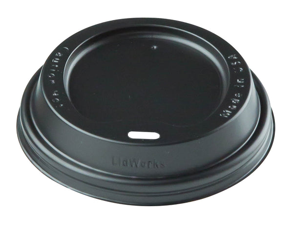 PerfecTouch® 12/16 oz Black Polystyrene Dome Sipper Cup Lid - 3