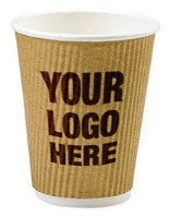 Custom Printed Groove Paper Hot Cups
