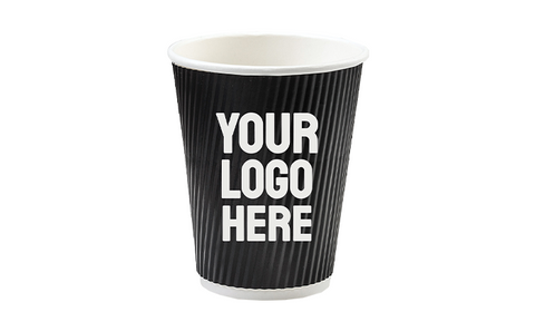 Custom Printed Groove Paper Hot Cups