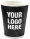 Custom Printed Groove Paper Hot Cups