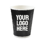 Custom Printed Groove Paper Hot Cups