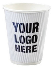 Custom Printed Groove Paper Hot Cups